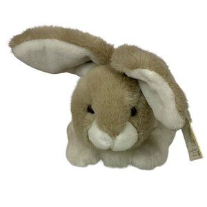 Vintage Kelly Toy Sitting Bunny Rabbit Plush Stuffie Beige White Floppy Ears